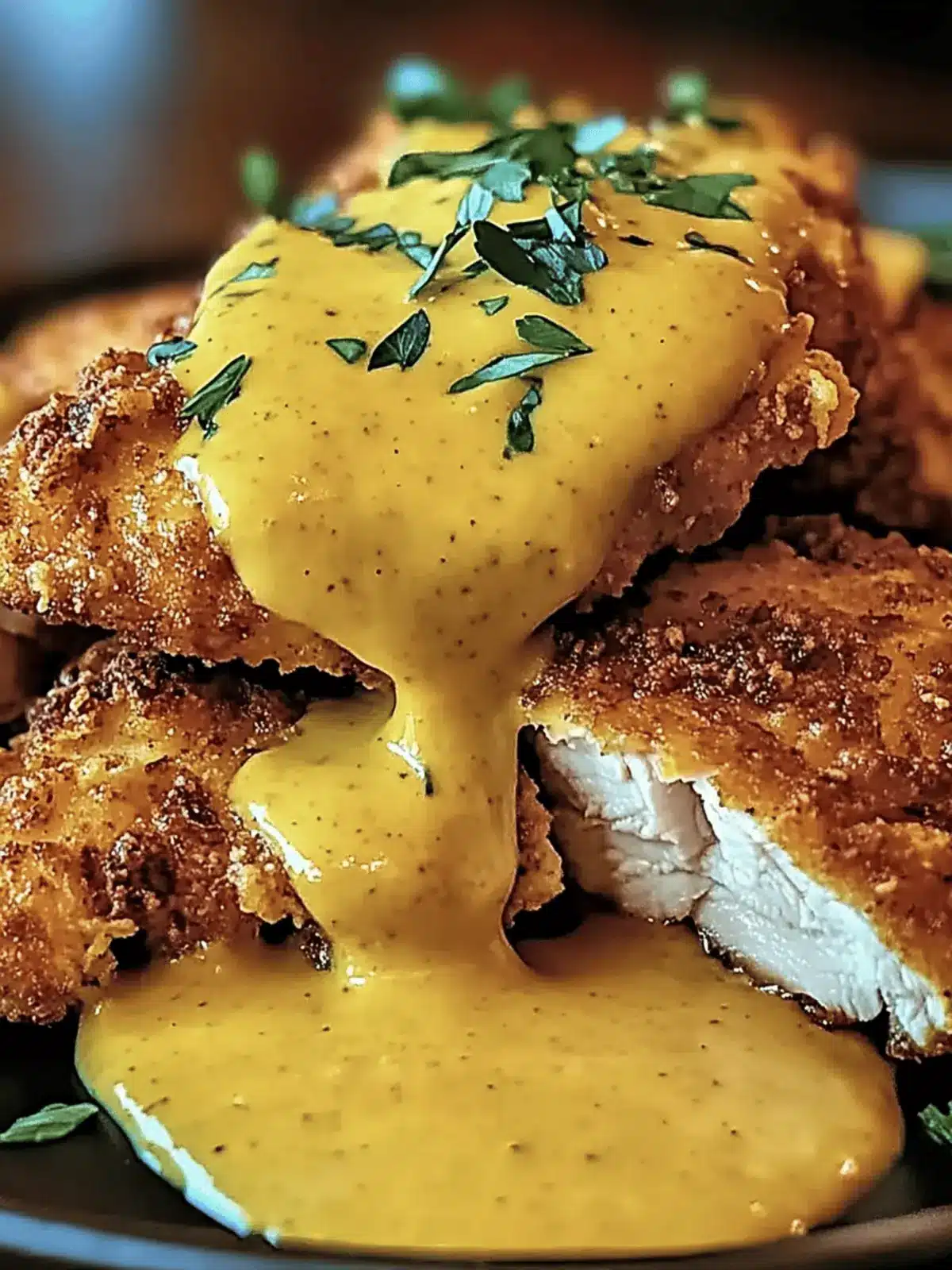 Pretzel Chicken with Mustard-Cheddar Sauce: Dinner Game Changer 3 Pretzel Chicken with Mustard-Cheddar Sauce