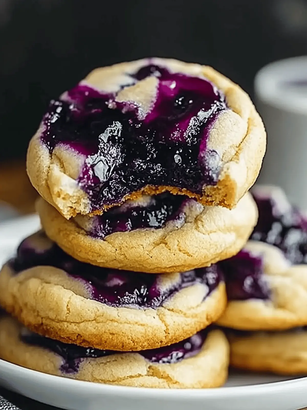 Cheesecake Cookies with Blueberry Jam: Irresistibly Creamy Delights 2 Cheesecake Cookies with Blueberry Jam