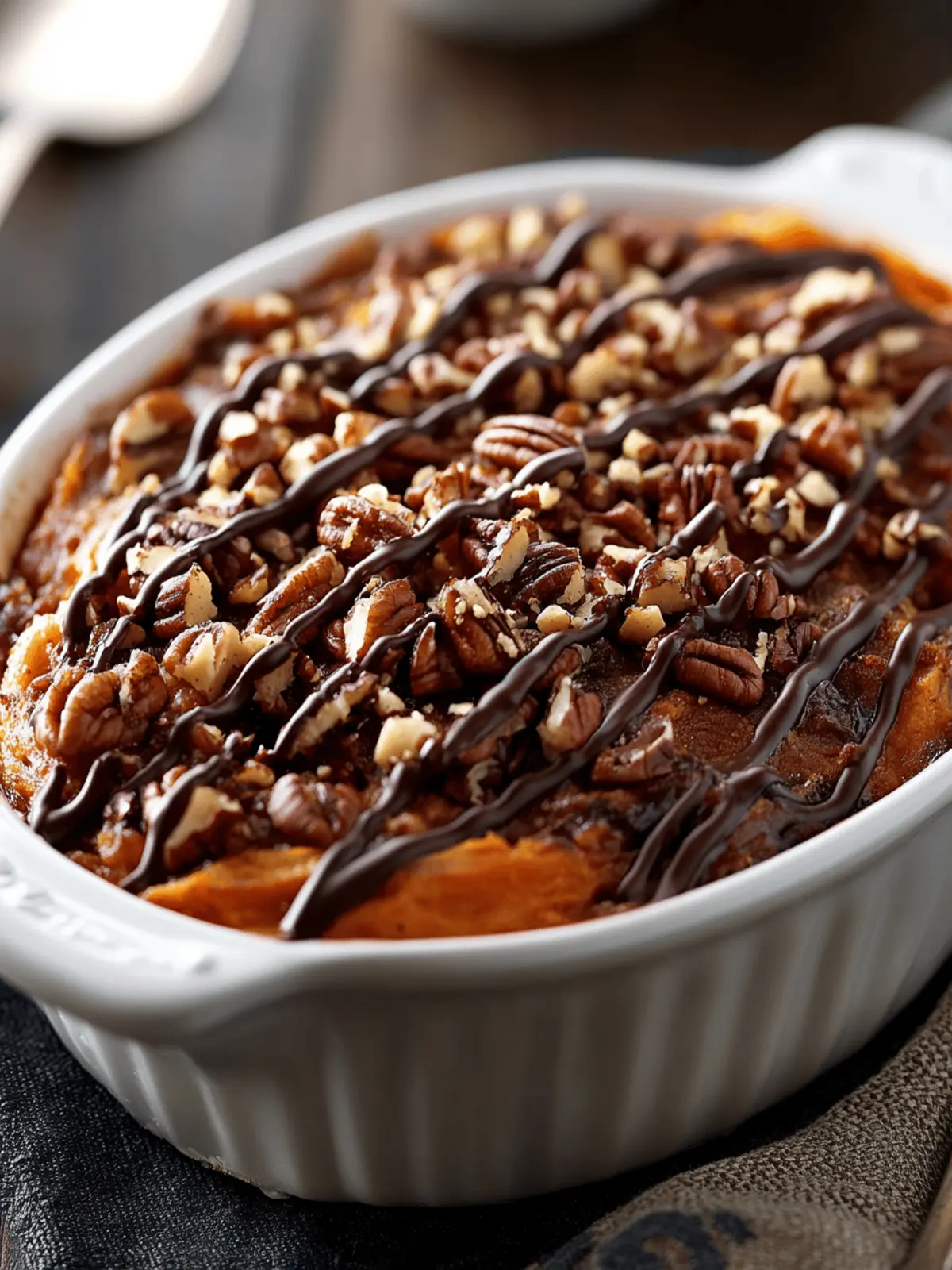 Chocolate-Pecan Sweet Potato Casserole: Your Decadent Holiday Treat 2 Chocolate-Pecan Sweet Potato Casserole