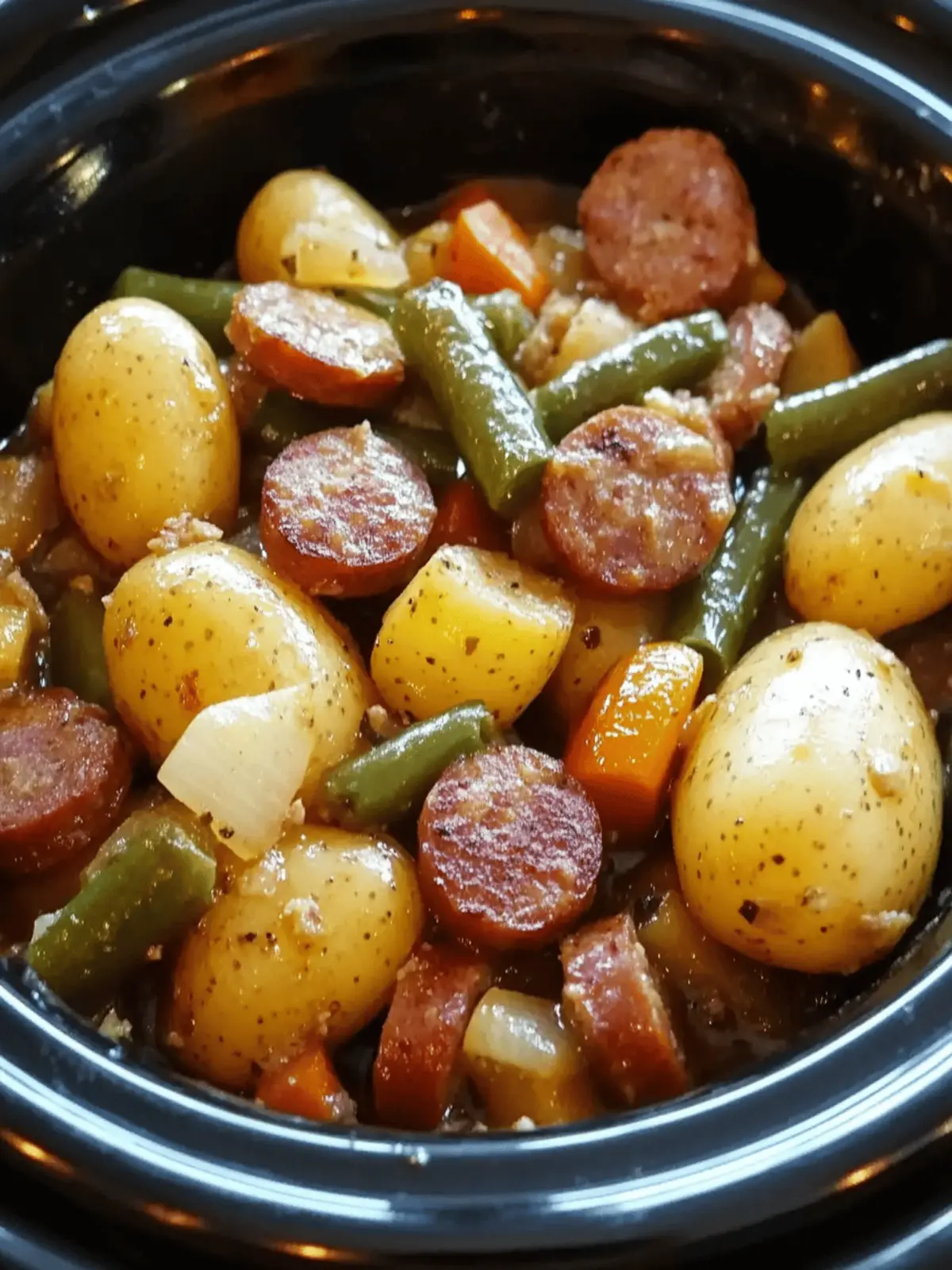 Crock Pot Swamp Potatoes with Sausage & Veggies Made Easy 4 Crock Pot Swamp Potatoes with Sausage & Veggies