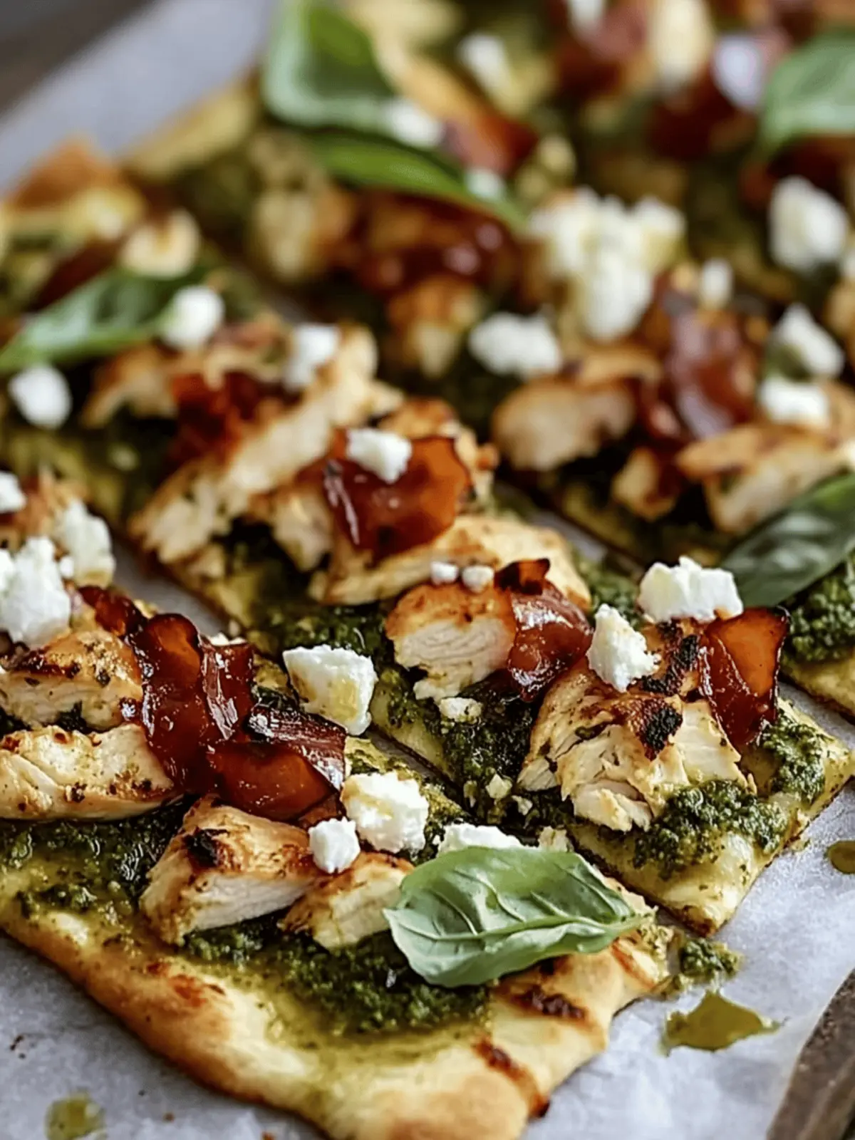 Pesto Chicken Flatbread: Quick, Flavorful Dinner Delight 2 Pesto Chicken Flatbread
