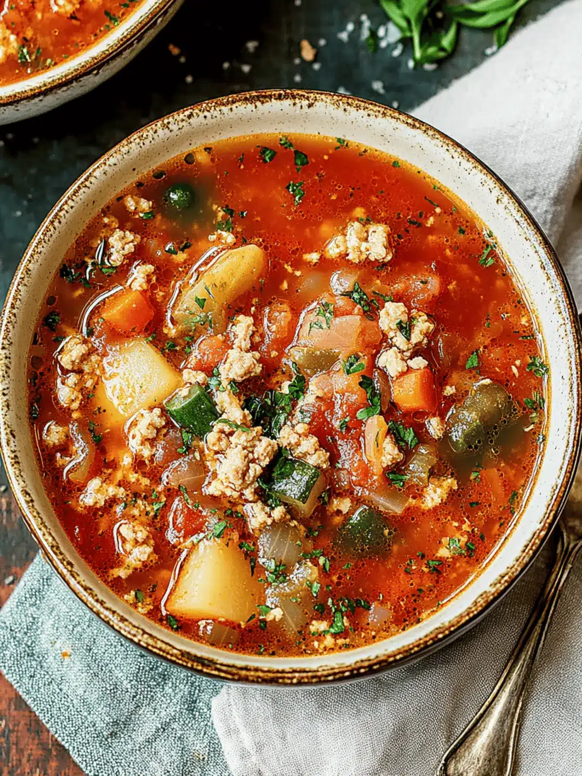 Wholesome Ground Turkey Vegetable Soup for Cozy Nights 3 Ground Turkey Vegetable Soup