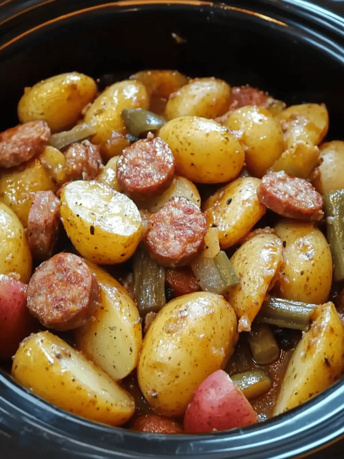 Crock Pot Swamp Potatoes with Sausage & Veggies Made Easy 2 Crock Pot Swamp Potatoes with Sausage & Veggies