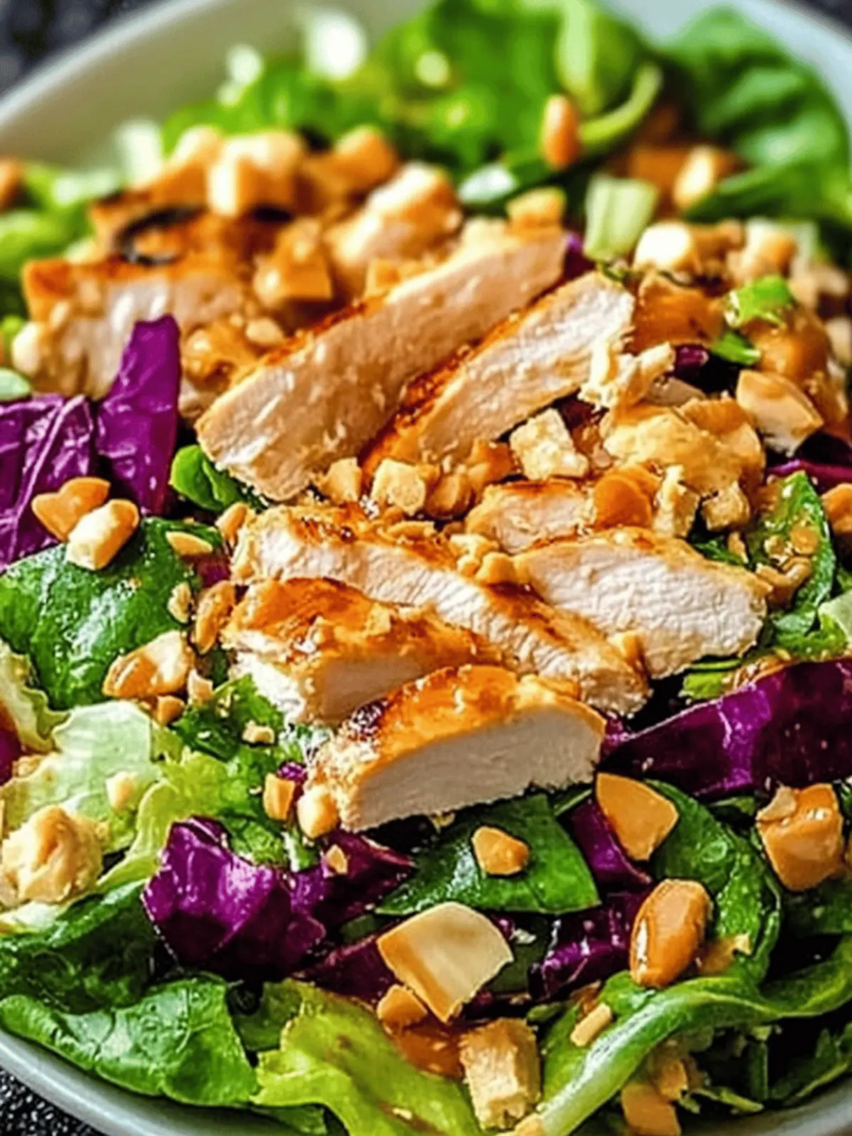 Crunchy Thai Chicken Salad with Creamy Peanut Dressing Bliss 3 Crunchy Thai Chicken Salad with Creamy Peanut Dressing