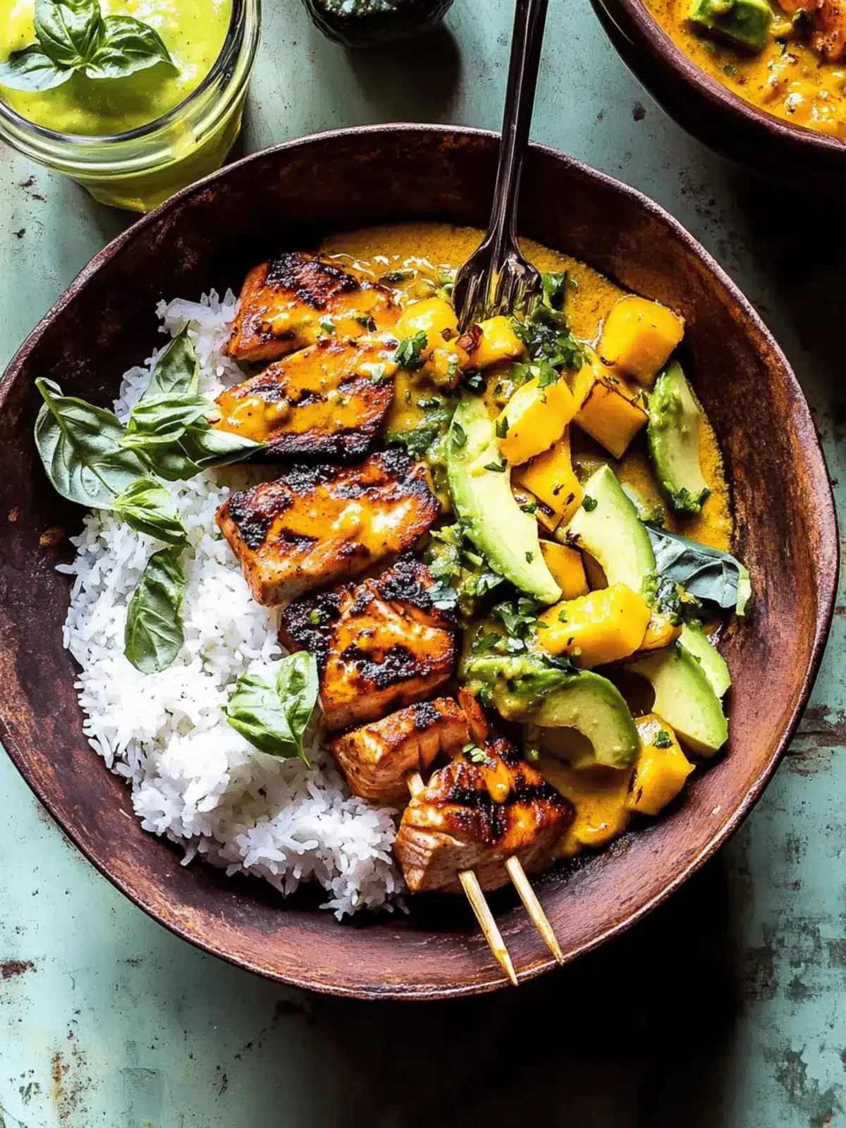 BBQ Salmon Curry with Mango Avocado Salsa: A Summer Must-Try 3 BBQ Salmon Curry with Mango Avocado Salsa