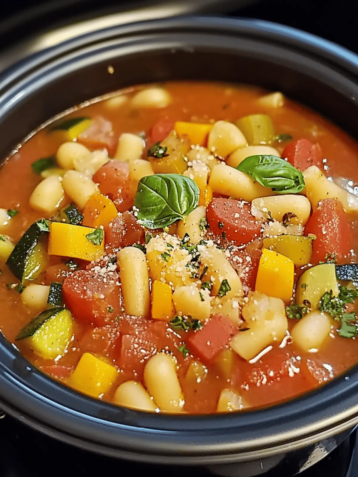 Hearty Easy Slow Cooker Vegetable Minestrone for Cozy Nights 3 Easy Slow Cooker Vegetable Minestrone