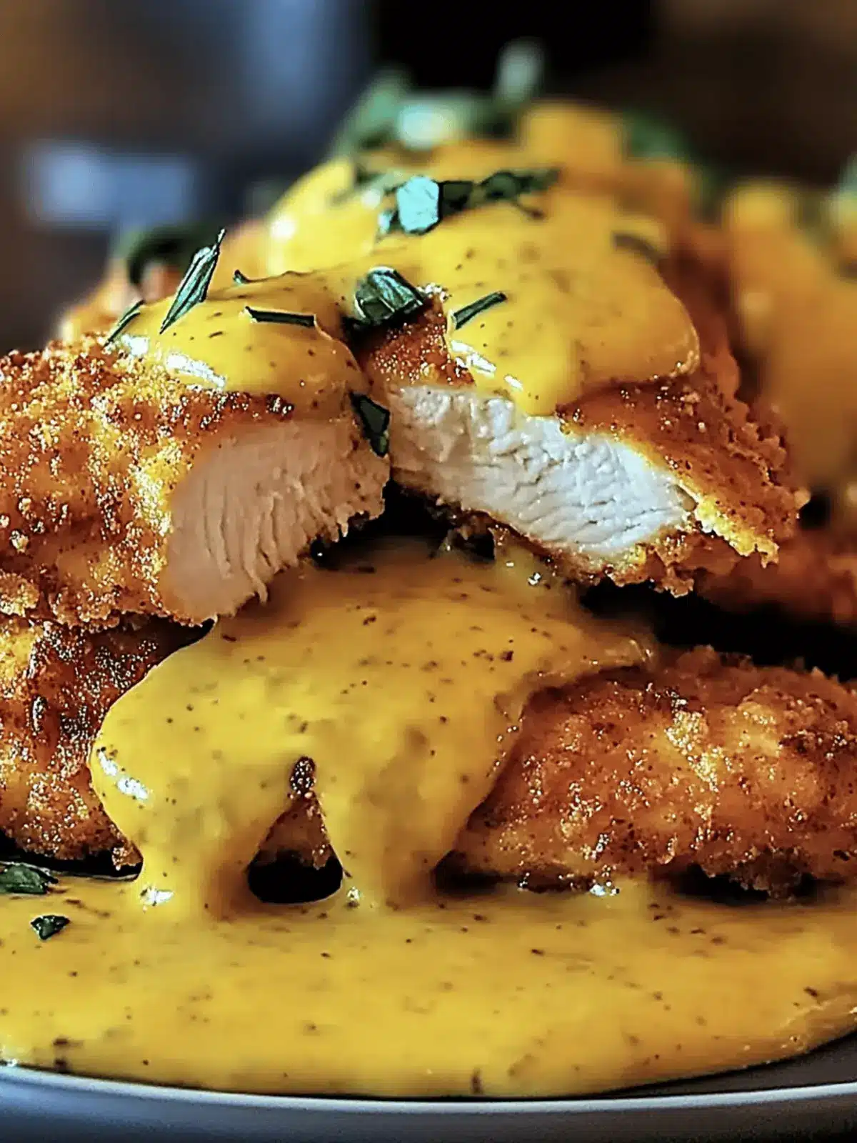 Pretzel Chicken with Mustard-Cheddar Sauce: Dinner Game Changer 5 Pretzel Chicken with Mustard-Cheddar Sauce