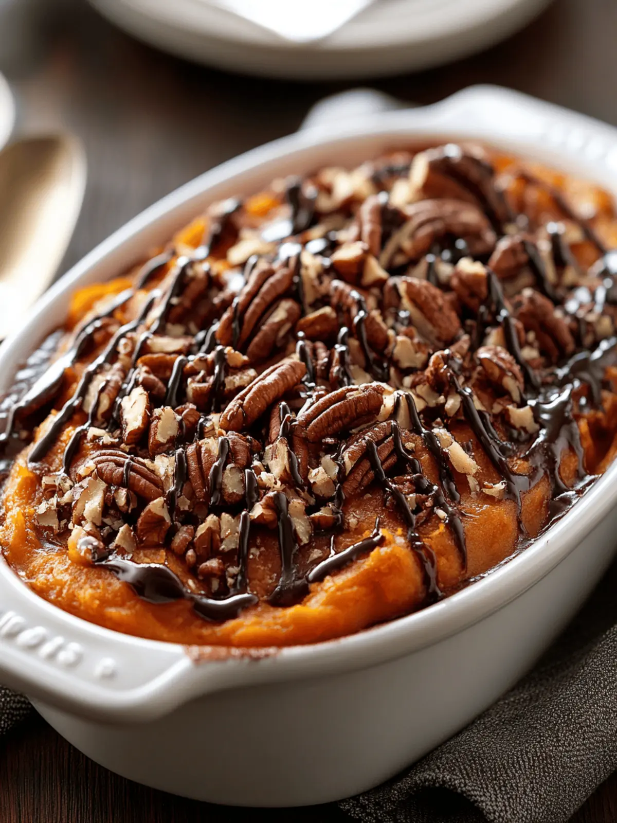 Chocolate-Pecan Sweet Potato Casserole: Your Decadent Holiday Treat 3 Chocolate-Pecan Sweet Potato Casserole