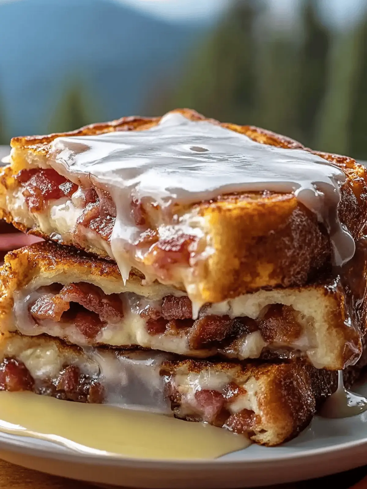 Bourbon Maple Bacon Stuffed French Toast for Ultimate Brunch Bliss 4 Bourbon Maple Bacon Stuffed French Toast with Vanilla Glaze