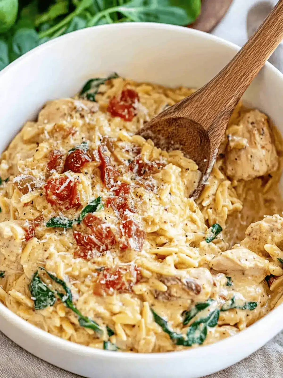 Slow Cooker Creamy Tuscan Chicken Orzo for Cozy Nights 3 Slow Cooker Creamy Tuscan Chicken Orzo