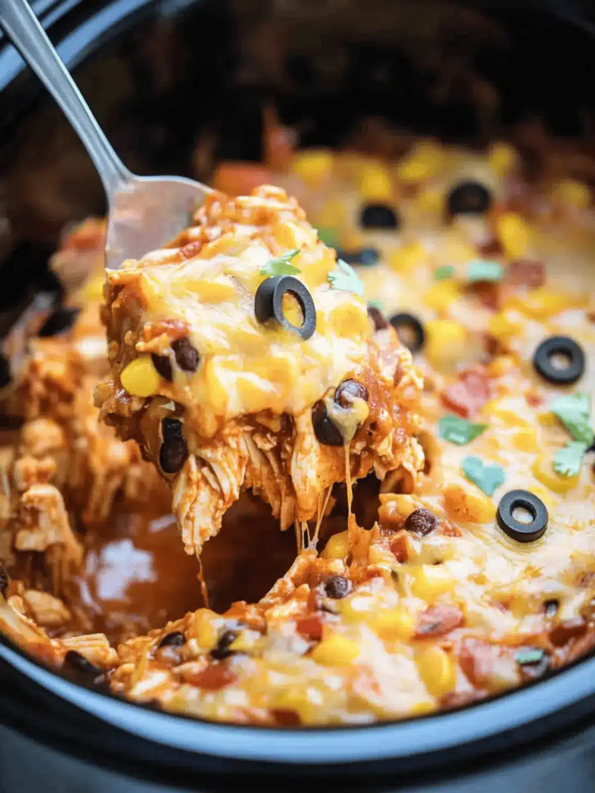 Crockpot Chicken Enchilada Casserole for Easy Family Dinners 5 Crockpot Chicken Enchilada Casserole