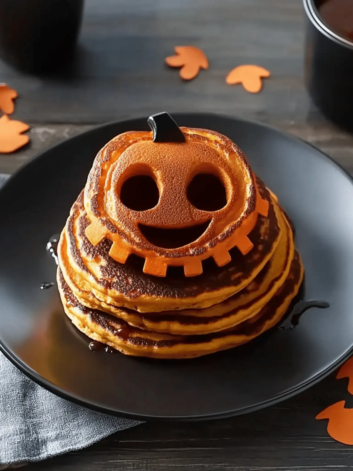Spooktacular and Fun Jack O Lantern Pancakes for Halloween Fun 2 Spooktacular and Fun Jack O Lantern Pancakes