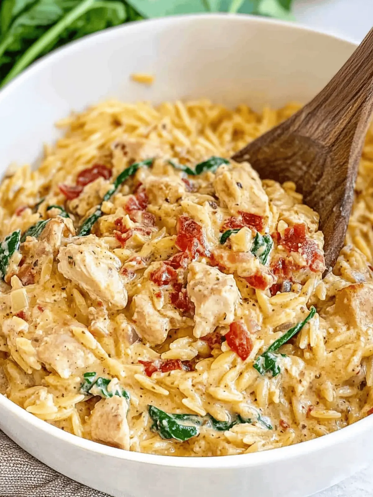 Slow Cooker Creamy Tuscan Chicken Orzo for Cozy Nights 5 Slow Cooker Creamy Tuscan Chicken Orzo
