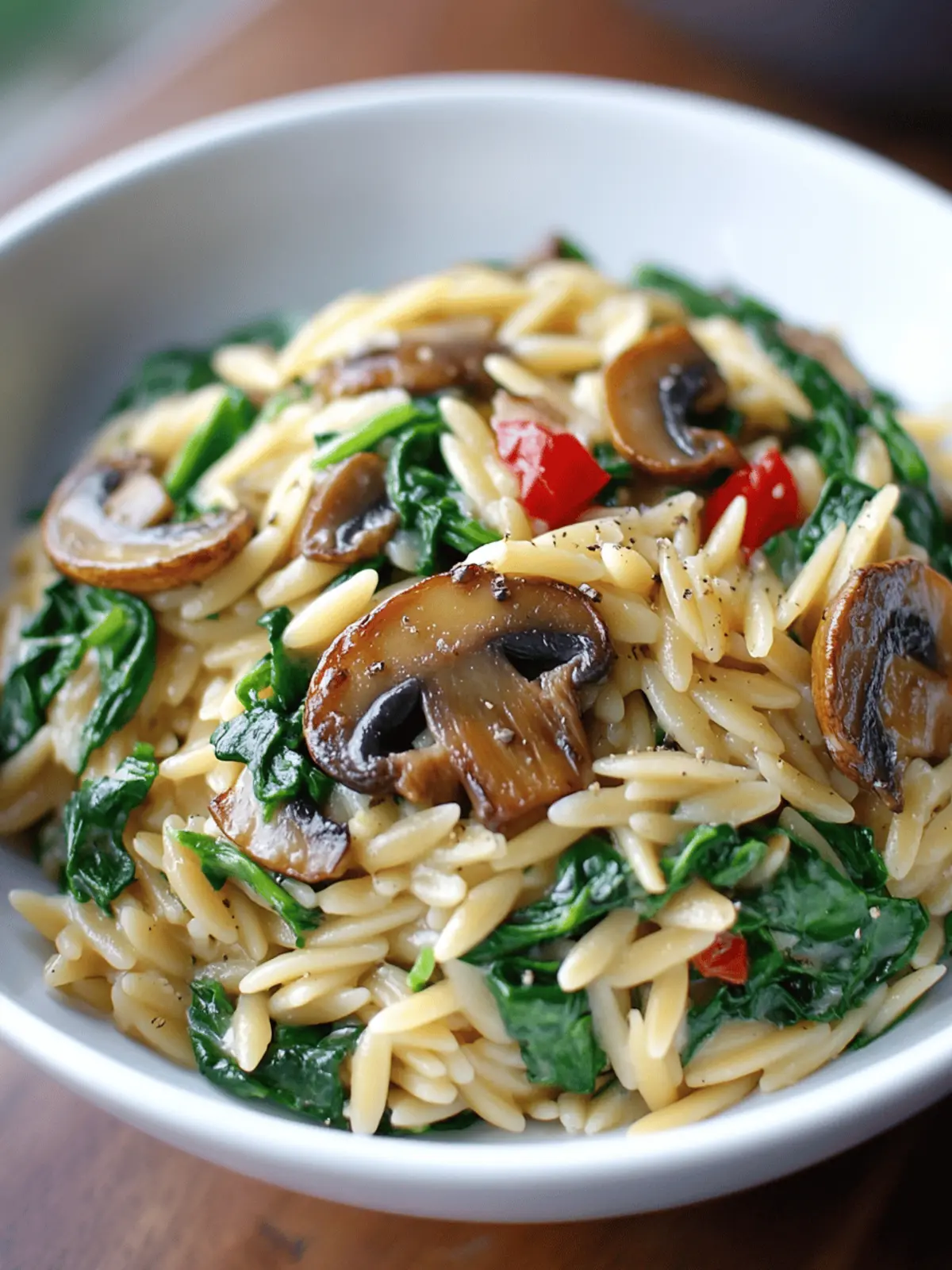 Delicious Spinach Mushroom Orzo Ready in Just 30 Minutes 2 Spinach Mushroom Orzo