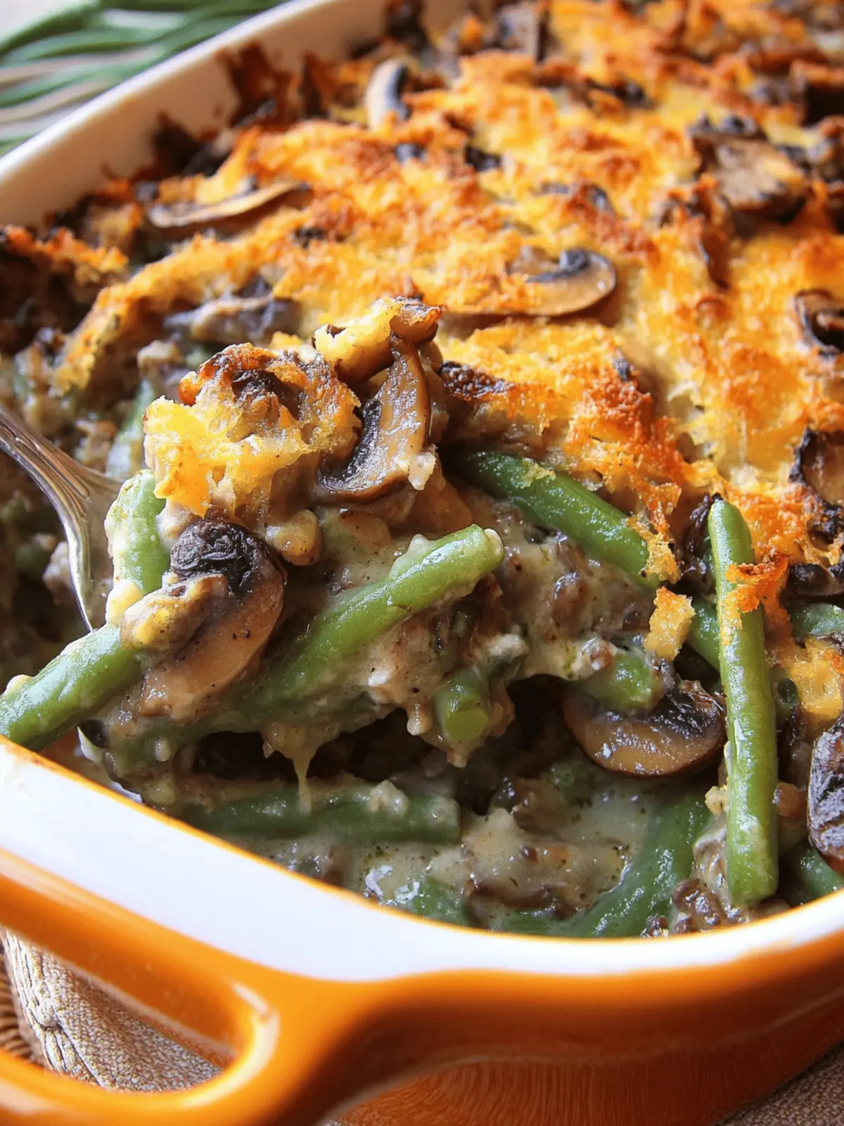 Hamburger Green Bean Casserole with Mushrooms: A Keto Delight 2 Hamburger Green Bean Casserole with Mushrooms