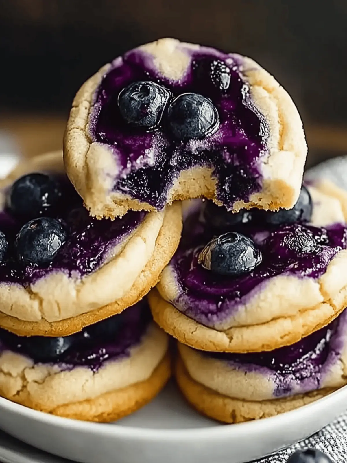 Cheesecake Cookies with Blueberry Jam: Irresistibly Creamy Delights 3 Cheesecake Cookies with Blueberry Jam