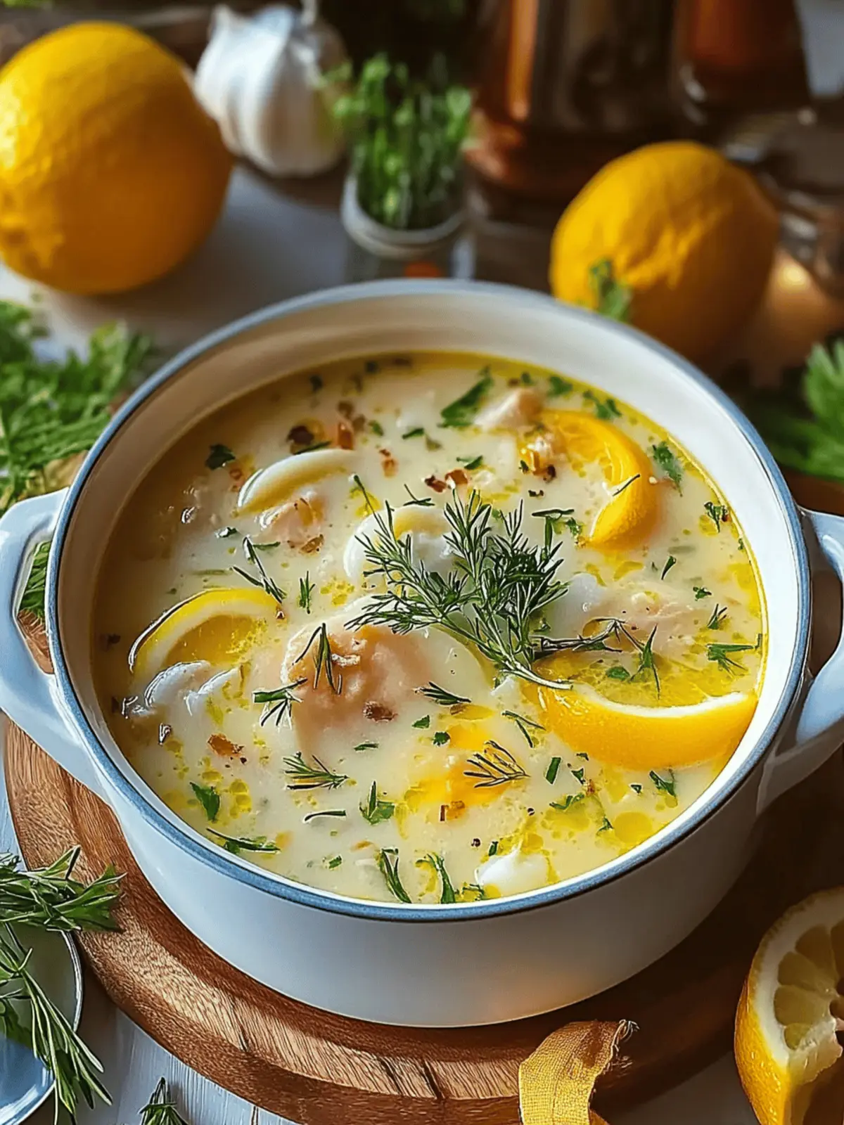 Creamy Avgolemono Soup: A Greek Comfort in Every Spoonful 5 Avgolemono Soup