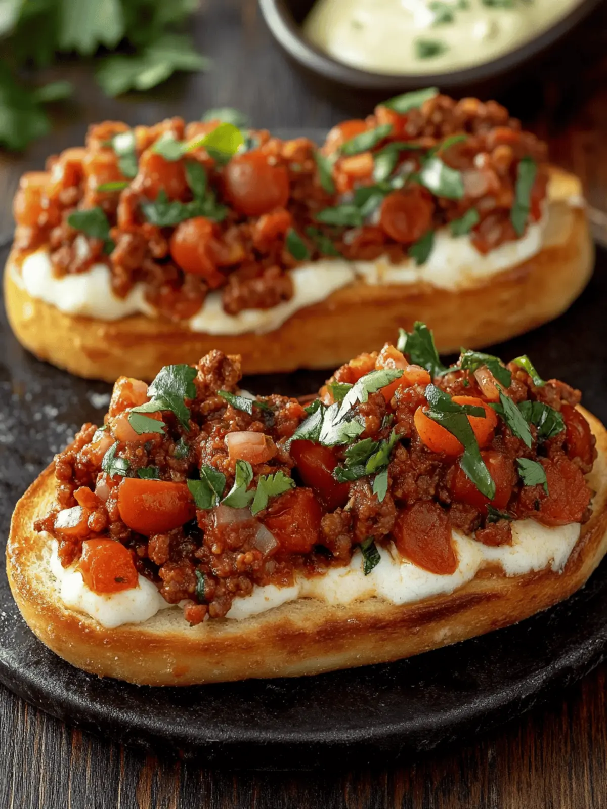 Molletes con Chorizo