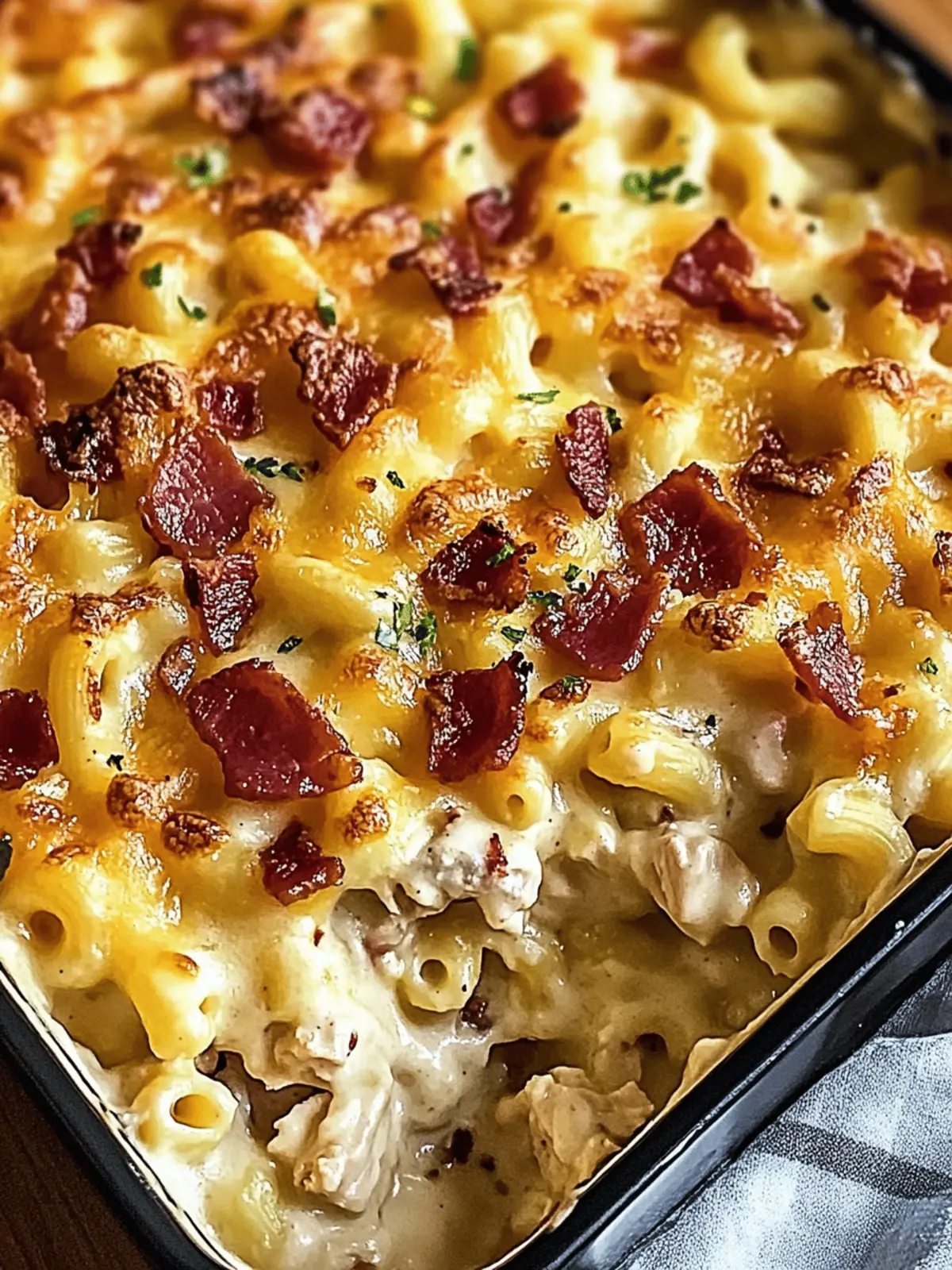 Creamy Chicken Turkey Bacon Ranch Mac and Cheese Casserole 5 Chicken Turkey Bacon Ranch Mac and Cheese Casserole