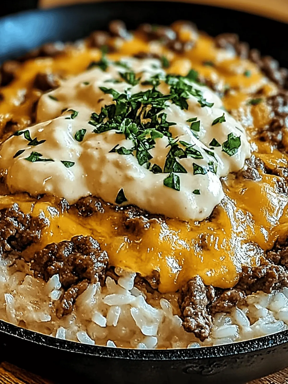 Savor the Comfort of Creamy Garlic Butter Beef and Rice Skillet 2 Creamy Garlic Butter Beef and Rice Skillet