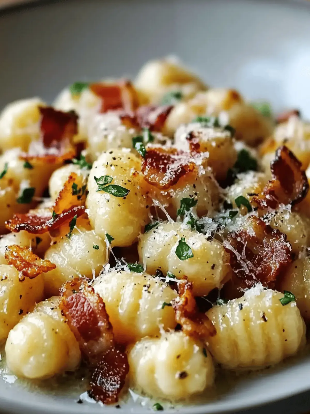 Gnocchi Carbonara with Bacon & Parmesan for Cozy Family Nights 5 Gnocchi Carbonara with Bacon & Parmesan