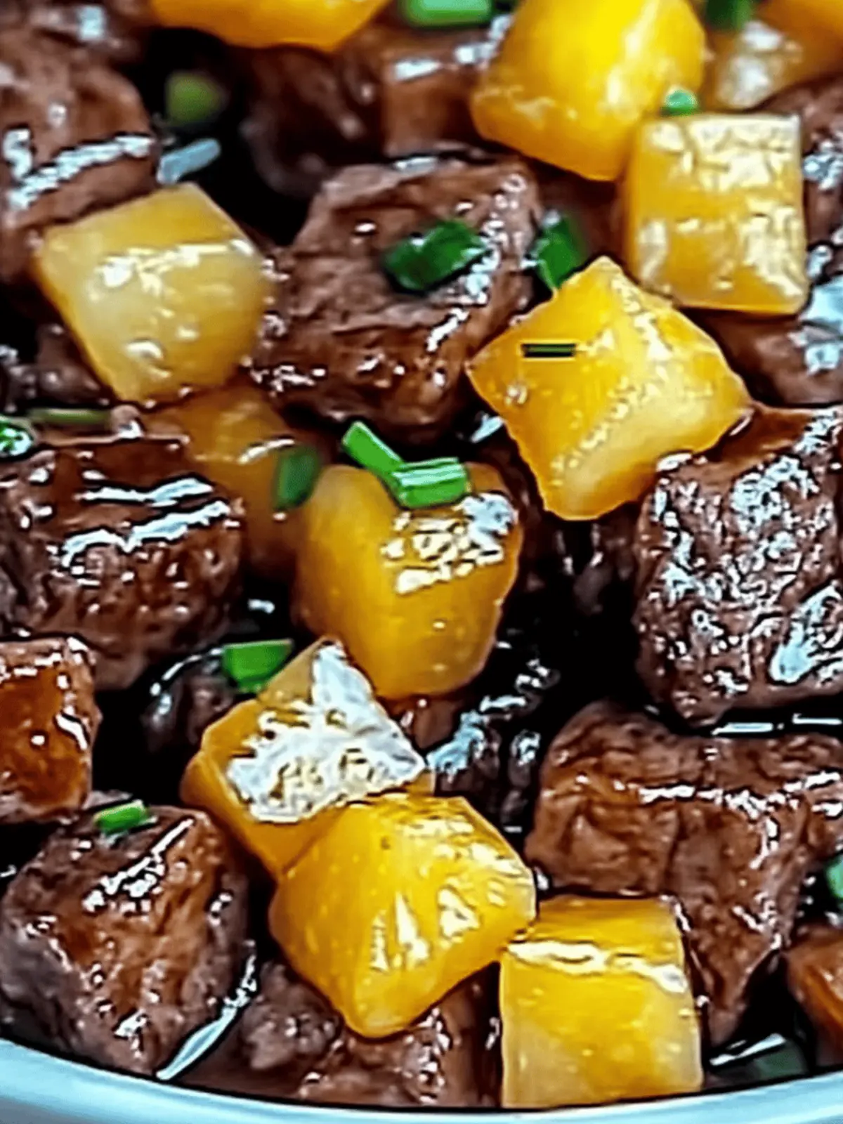 Sticky Pineapple Brown Sugar Glazed Beef for Busy Nights 4 Sticky Pineapple Brown Sugar Glazed Beef