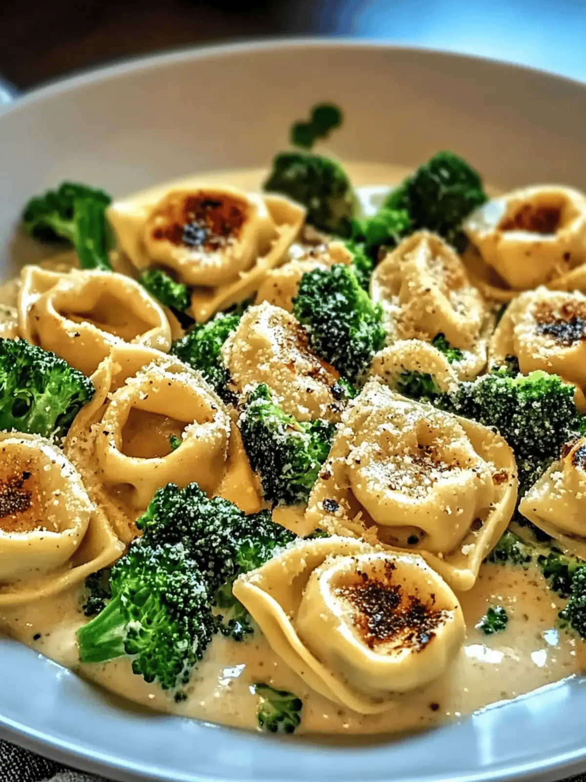 Creamy Garlic Parmesan Tortellini With Chicken Broccoli Delight 4 Creamy Garlic Parmesan Tortellini With Chicken Broccoli