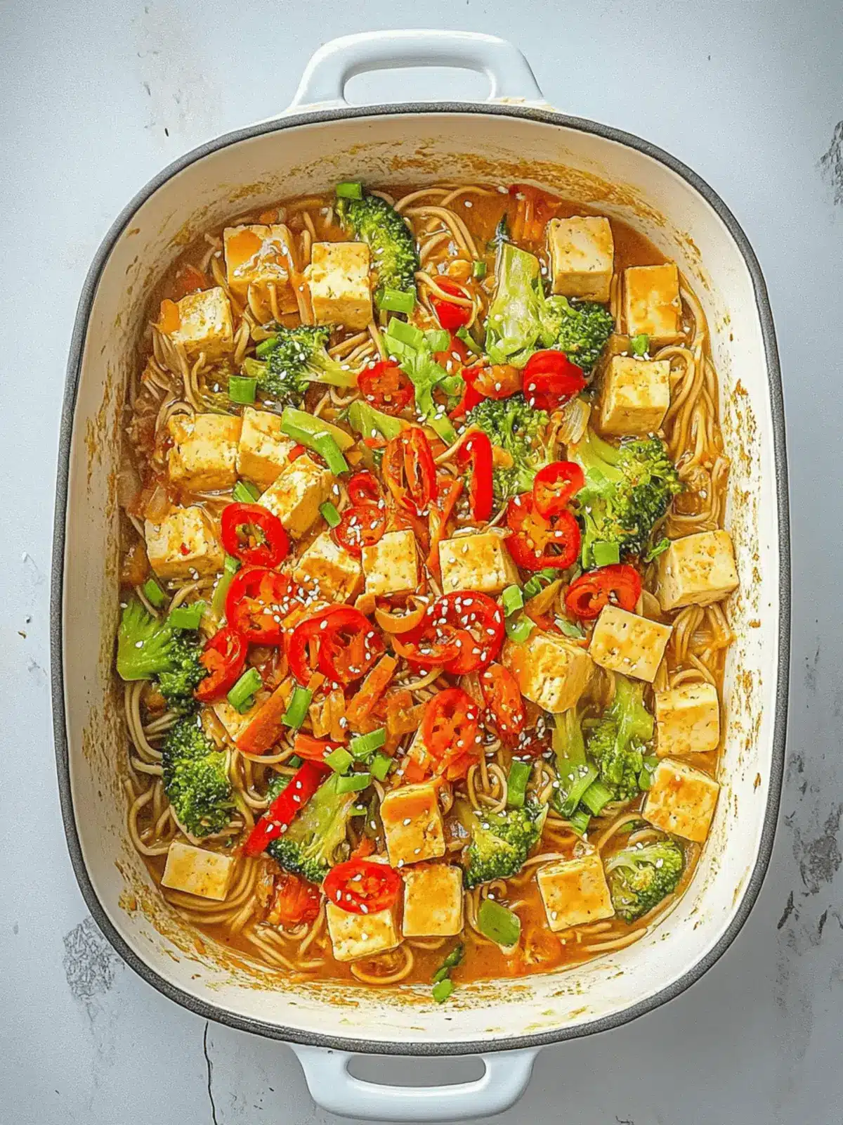 One Pan Asian Tofu Noodles: Quick, Delicious, and Customizable 2 One Pan Asian Tofu Noodles