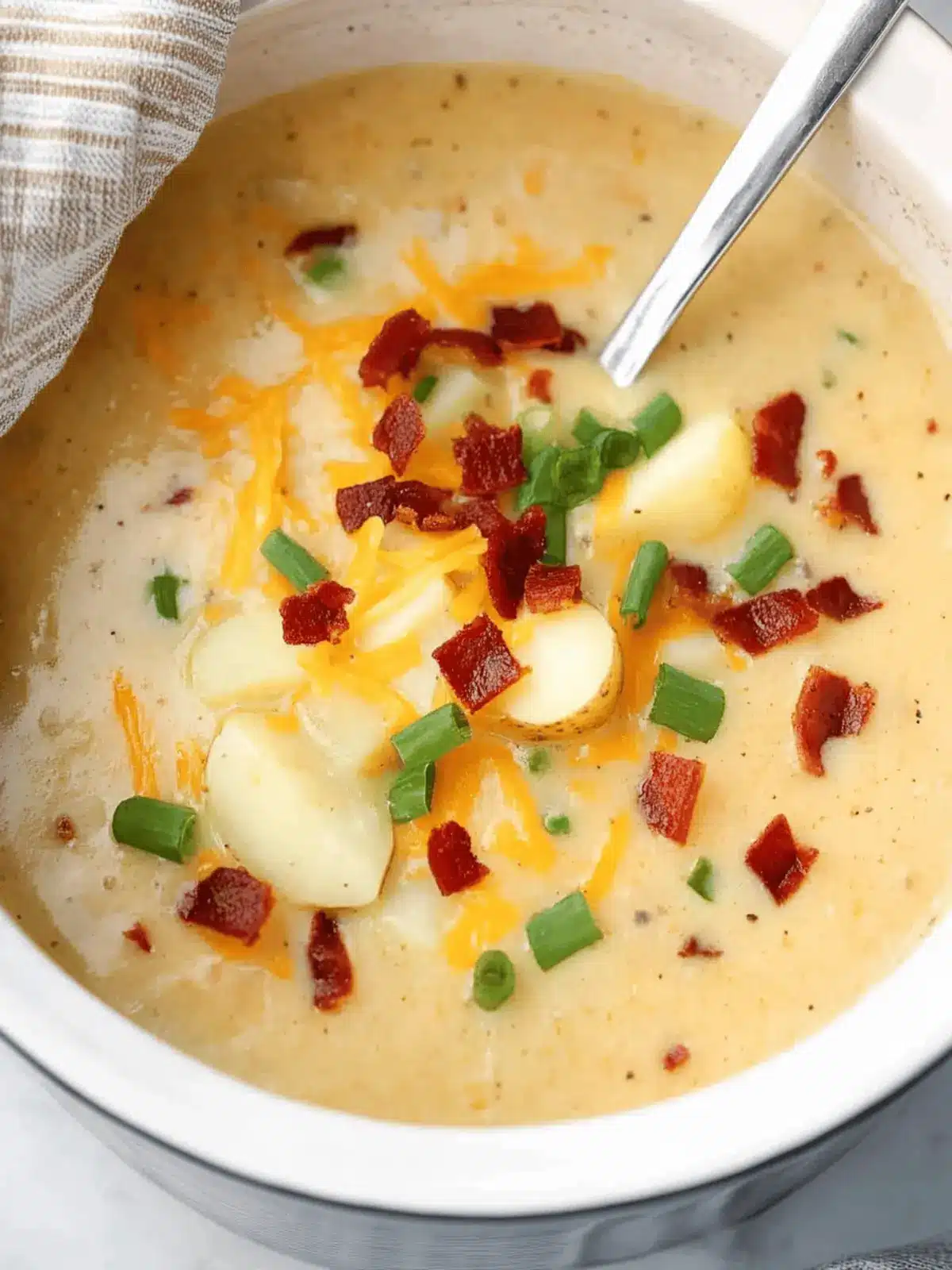 Crockpot Loaded Potato Soup: Comfort in Every Spoonful 3 Crockpot Loaded Potato Soup