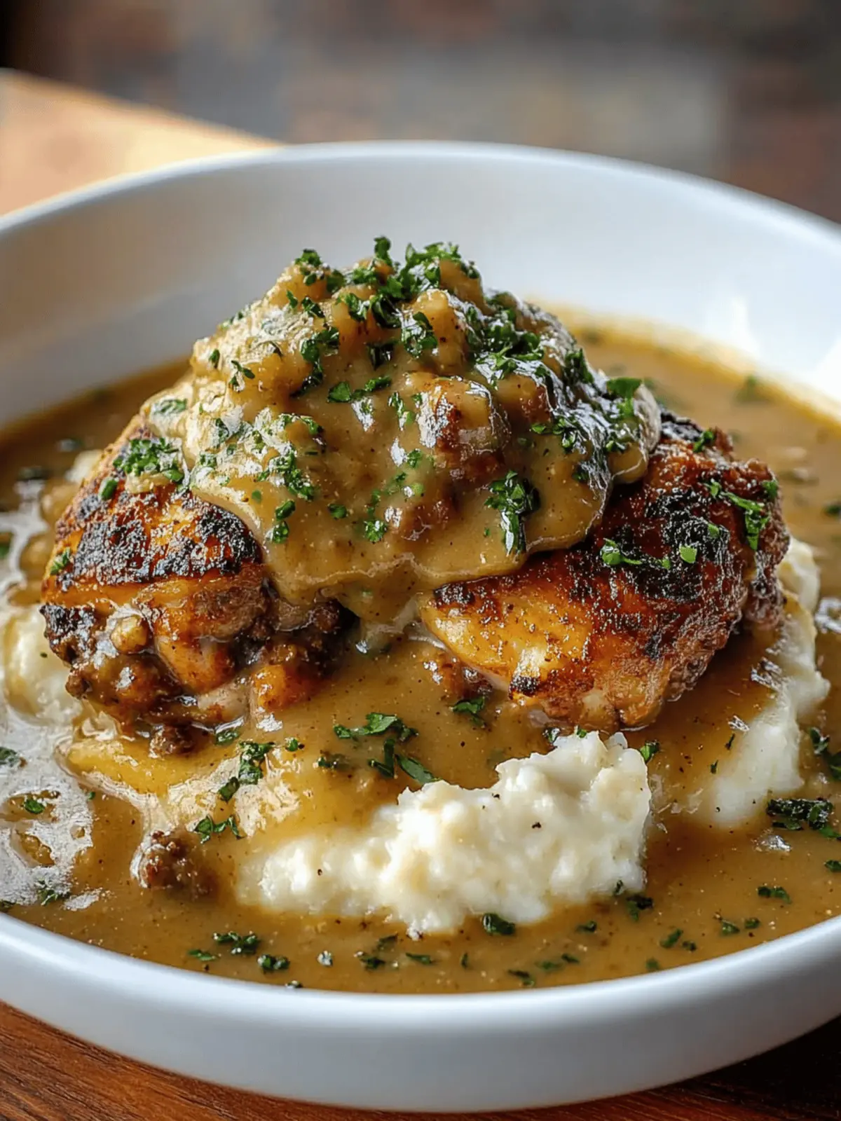 Irresistible Smothered Chicken Thighs with Creamy Gravy Recipe 2 Smothered Chicken Thighs Gravy
