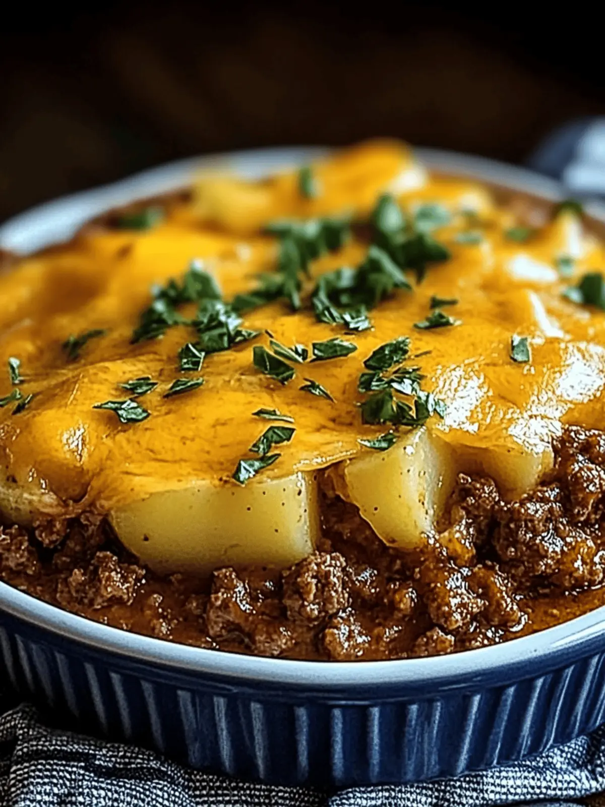 Cheesy Ground Beef & Potato Casserole: Family Favorite Delight 3 Cheesy Ground Beef & Potato Casserole