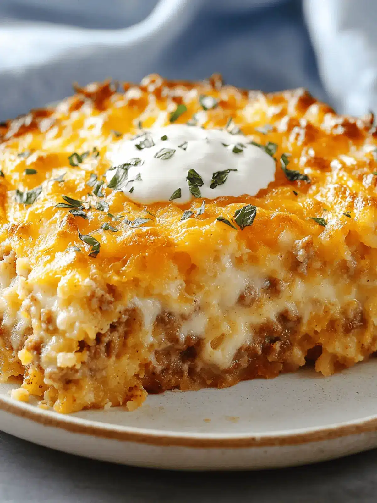 Cheesy Sausage Hashbrown Breakfast Bake for Busy Mornings 2 Cheesy Sausage Hashbrown Breakfast Bake