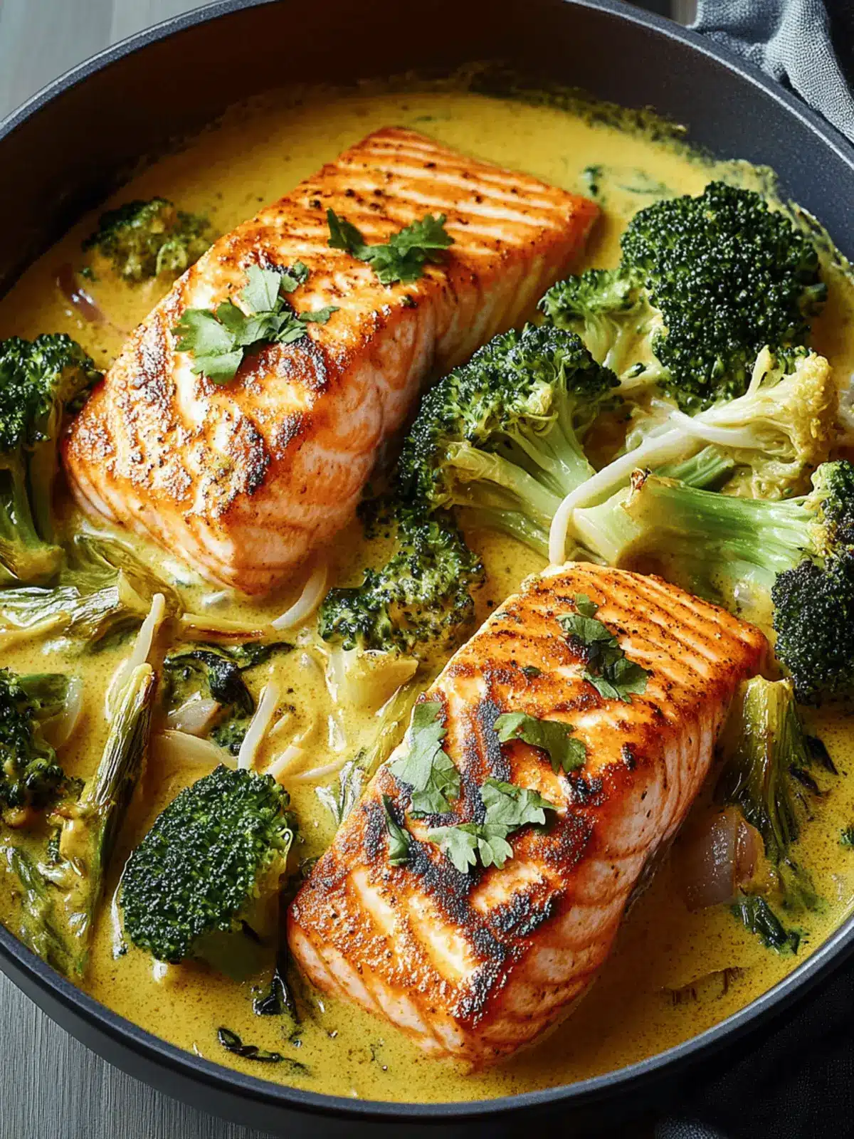 Creamy Coconut Curry Salmon with Tender Broccoli in 30 Minutes 5 Creamy Coconut Curry Salmon with Tender Broccoli