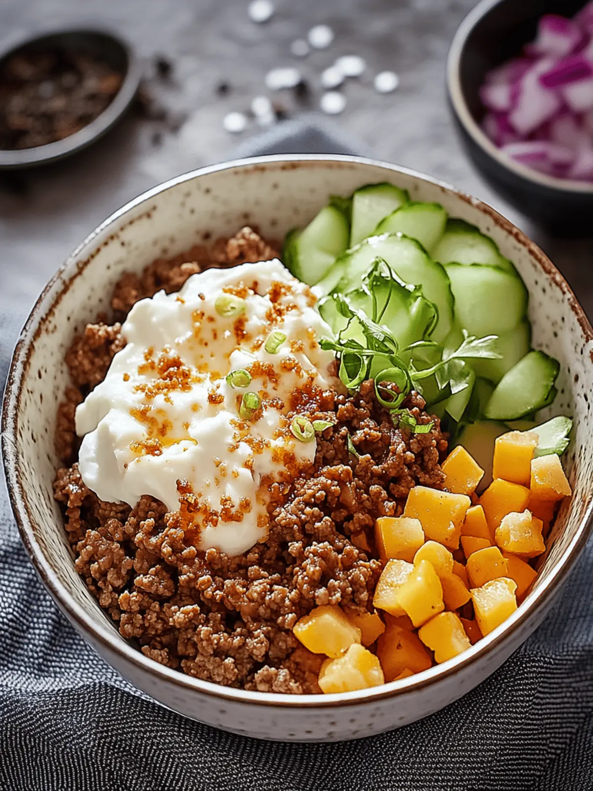 Satisfying Cheese Bowl with Ground Beef for Meal Prep Bliss 5 Cheese Bowl with Ground Beef