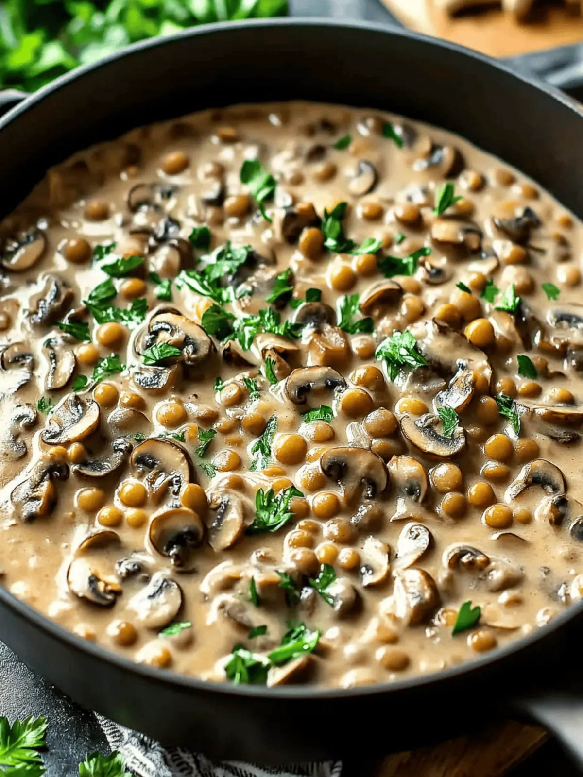 Creamy Lentil Mushroom Stroganoff for Cozy Comfort Food 3 Lentil Mushroom Stroganoff