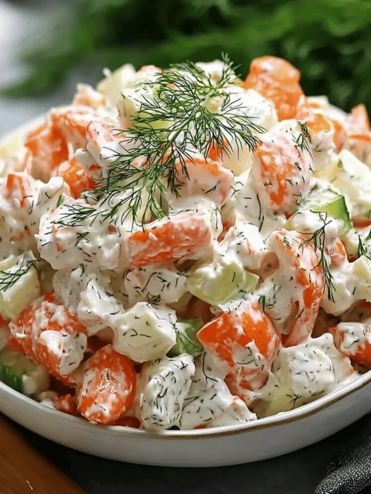 Crab Seafood Salad with Fresh Dill for a Refreshing Delight 3 Crab Seafood Salad Fresh Dill