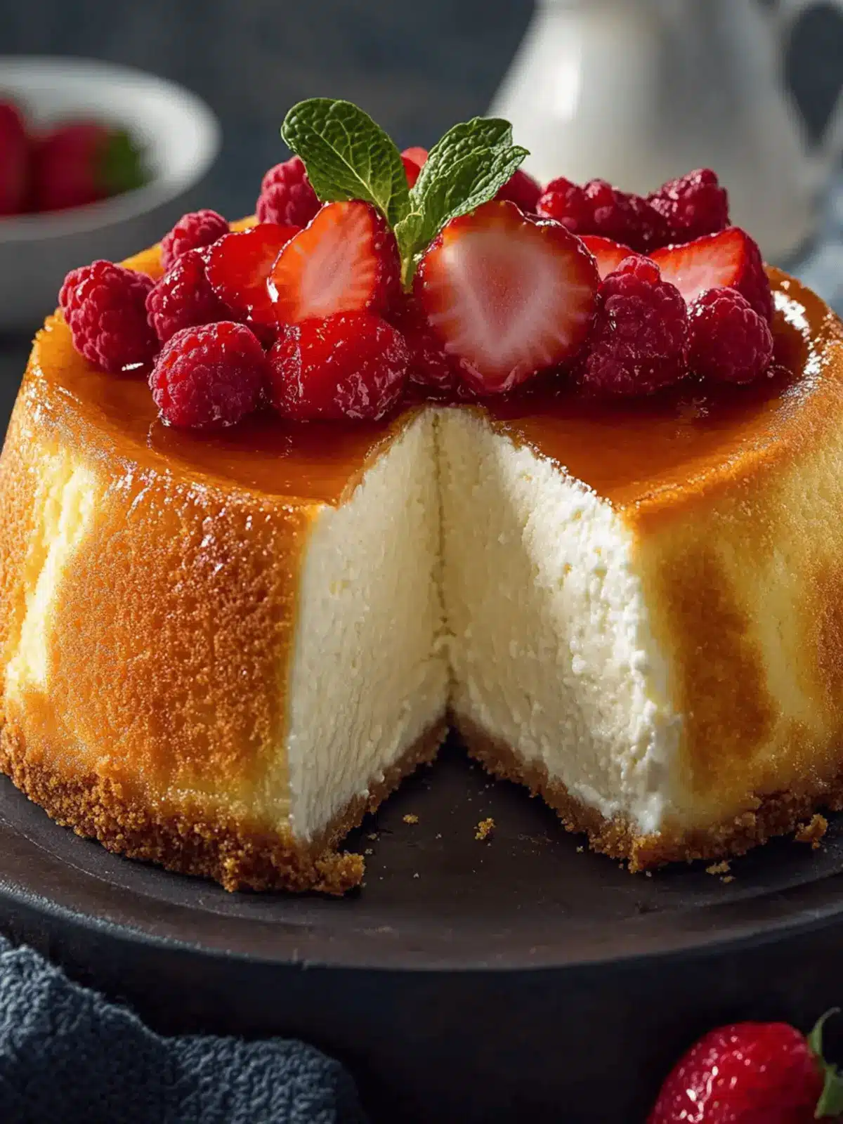 Indulge in Cheesecake with a Tender Pound Cake Center Today 5 Cheesecake with a Tender Pound Cake Center