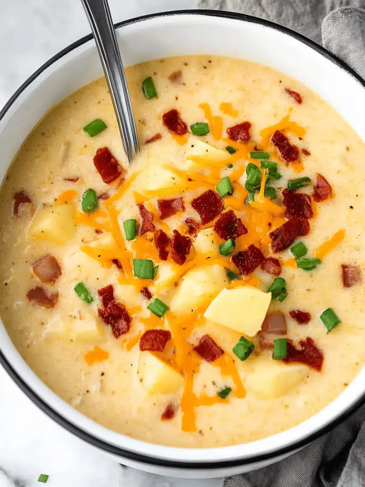 Crockpot Loaded Potato Soup: Comfort in Every Spoonful 2 Crockpot Loaded Potato Soup