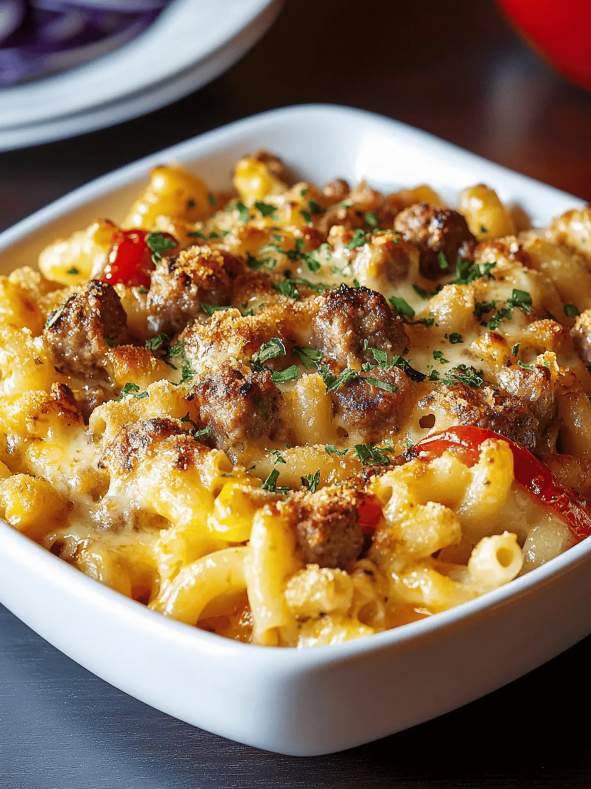 Sausage Mac and Cheese with Peppers and Onions: Comfort in a Bowl 5 Sausage Mac and Cheese with Peppers and Onions