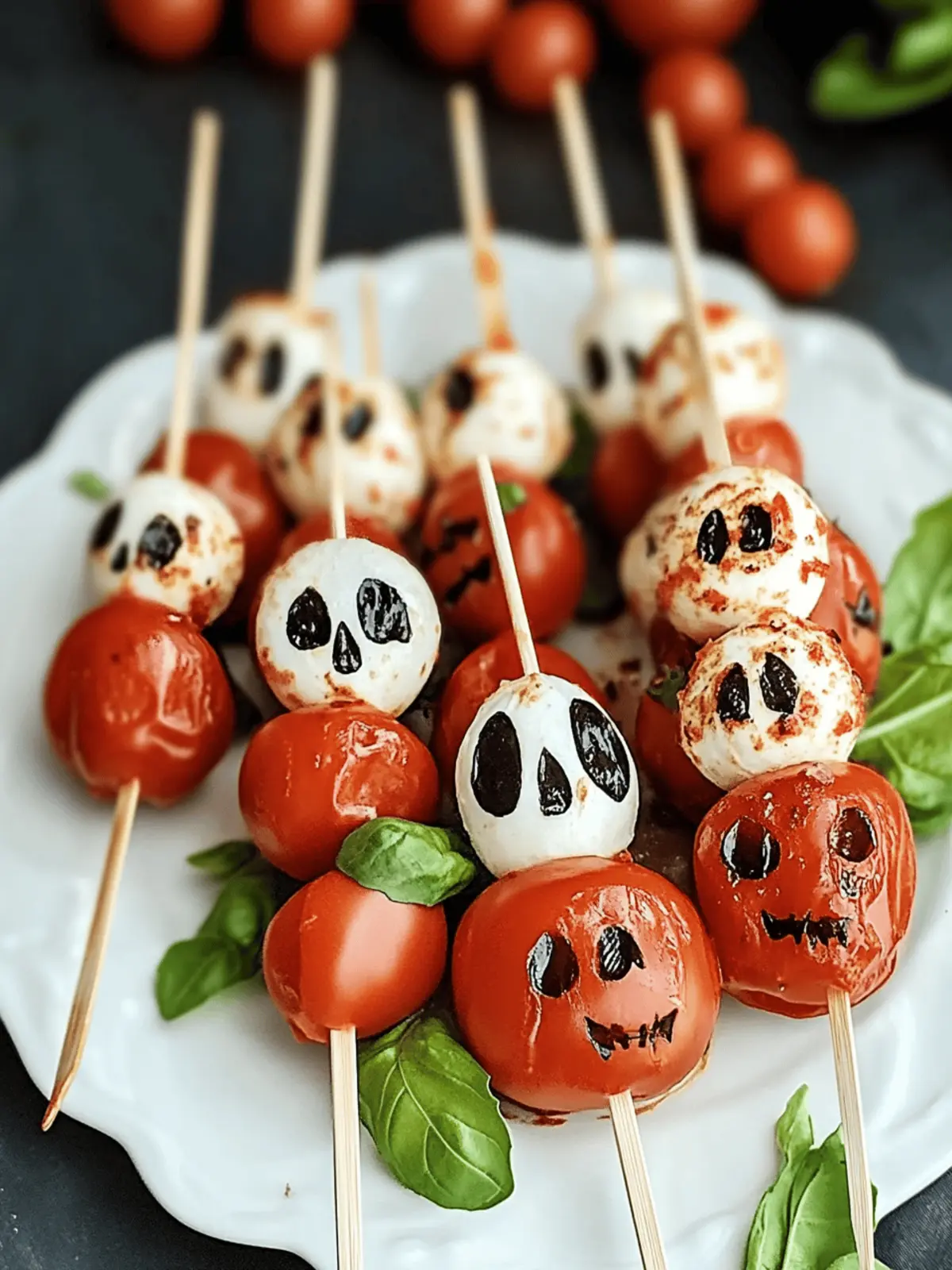 Spooky Halloween Caprese Salad Skewers