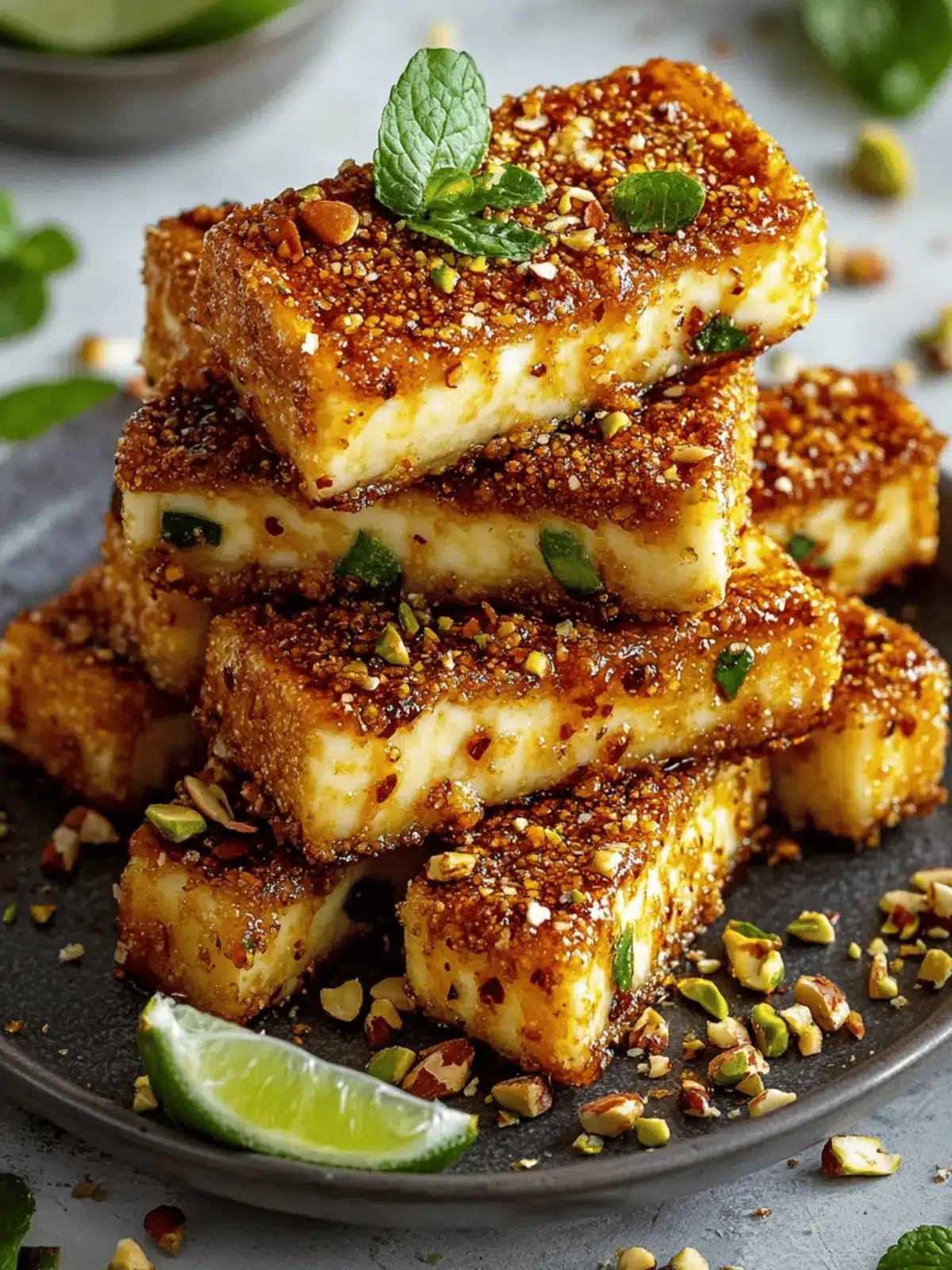 Swicy Pistachio Halloumi with Lime Glaze: A Flavor Adventure! 5 Swicy Pistachio Halloumi with Lime Glaze