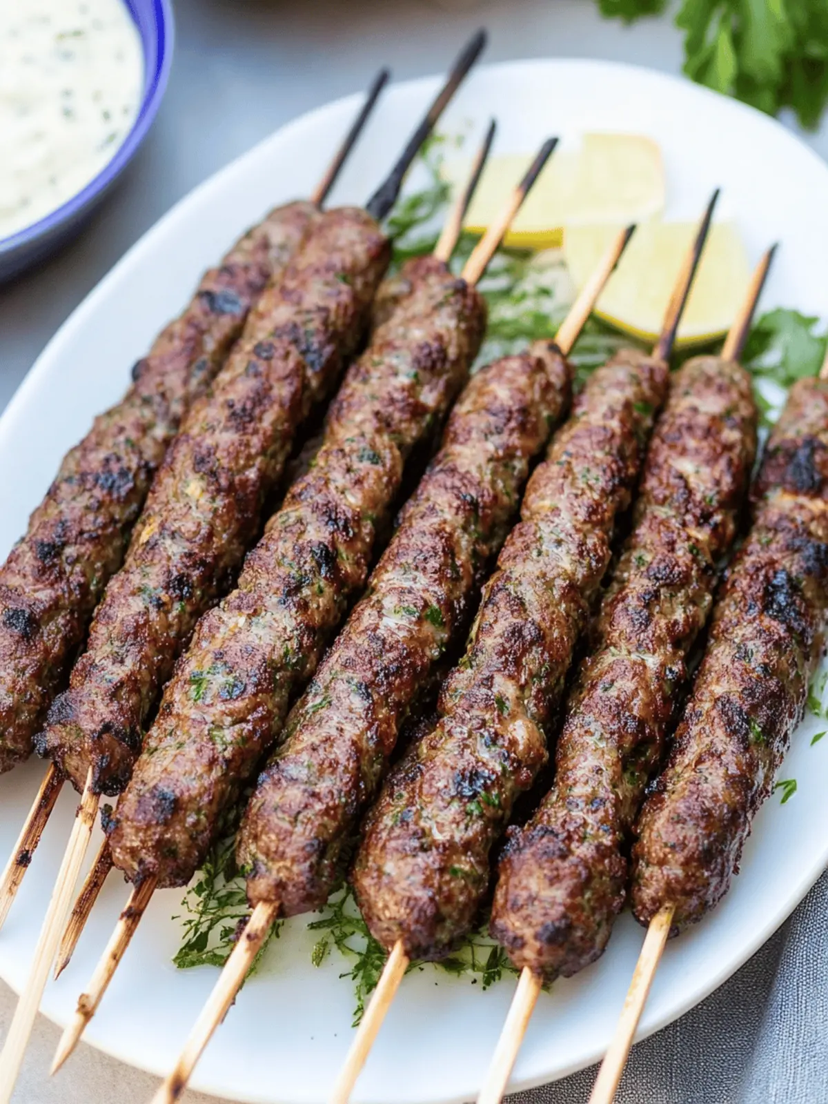 Grilled Kafta Kebabs: Juicy and Flavor-Packed Perfection 2 Kafta Kebabs