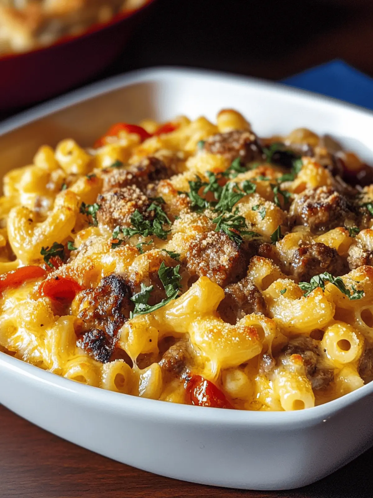 Sausage Mac and Cheese with Peppers and Onions: Comfort in a Bowl 4 Sausage Mac and Cheese with Peppers and Onions