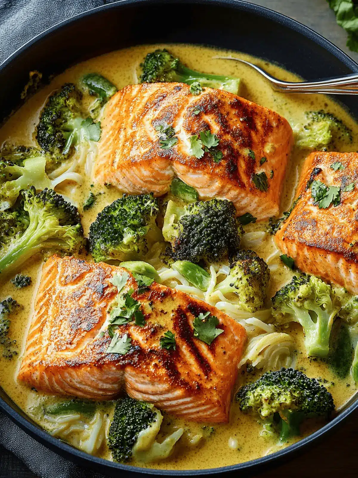 Creamy Coconut Curry Salmon with Tender Broccoli in 30 Minutes 2 Creamy Coconut Curry Salmon with Tender Broccoli