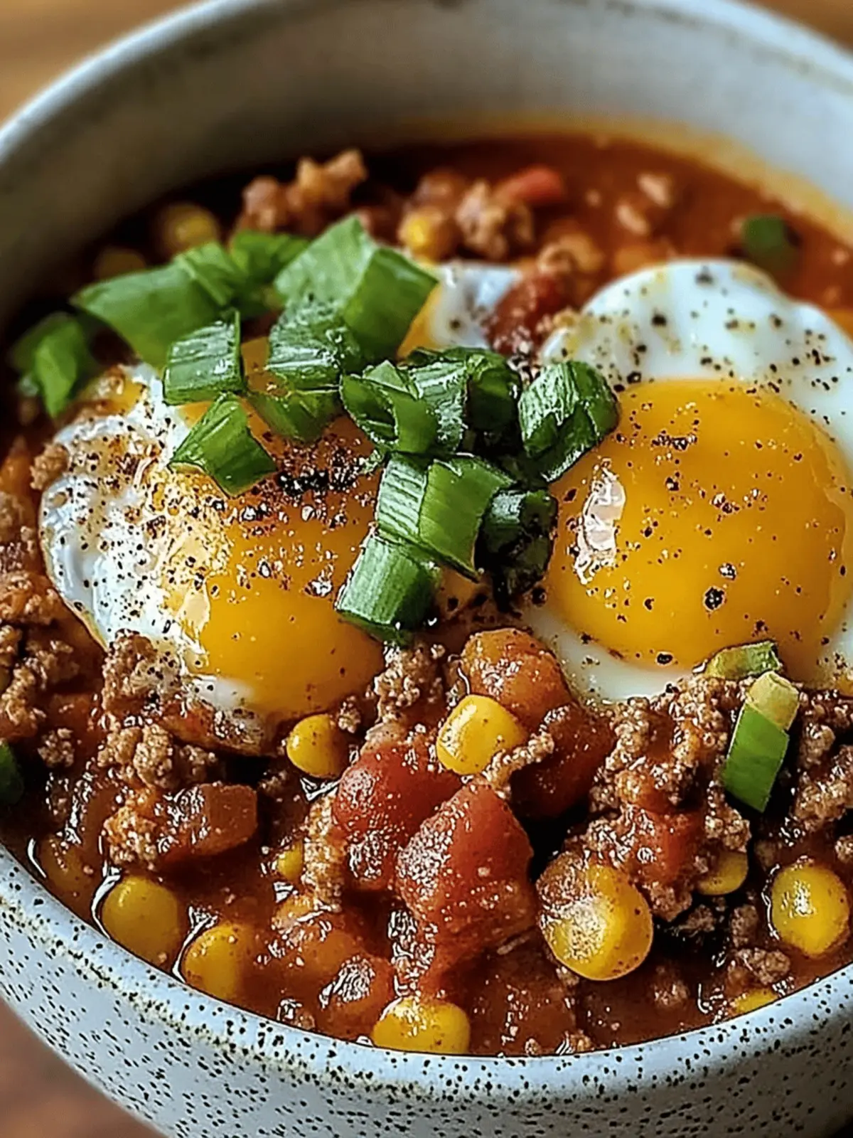 Savor Hearty Breakfast Chili and Eggs for a Cozy Morning! 5 Breakfast Chili and Eggs