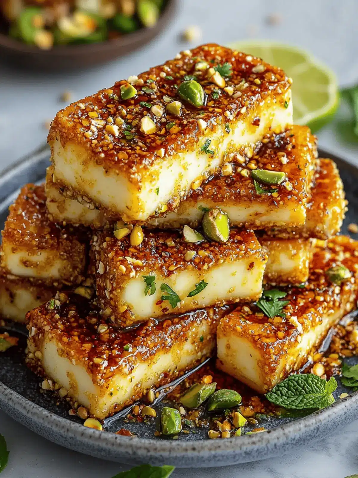 Swicy Pistachio Halloumi with Lime Glaze: A Flavor Adventure! 2 Swicy Pistachio Halloumi with Lime Glaze