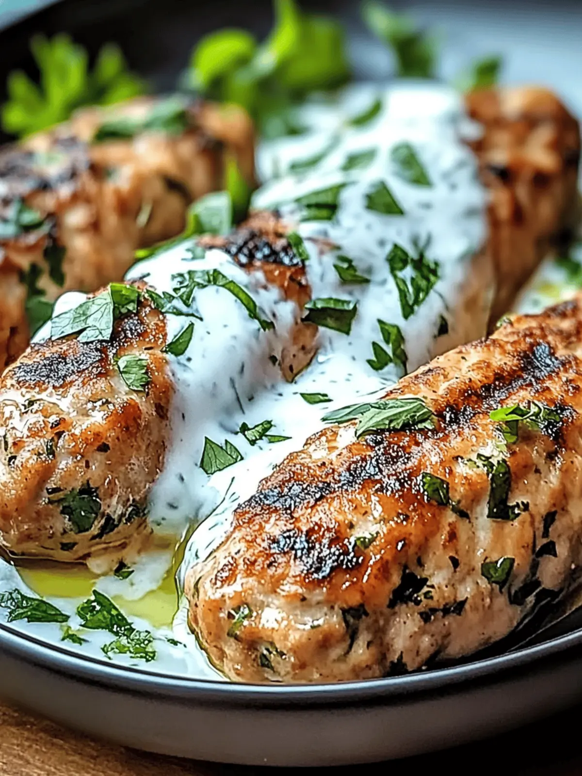 Delicious Chicken Kofta with Garlic Yogurt Sauce in 30 Minutes 3 Chicken Kofta with Garlic Yogurt Sauce