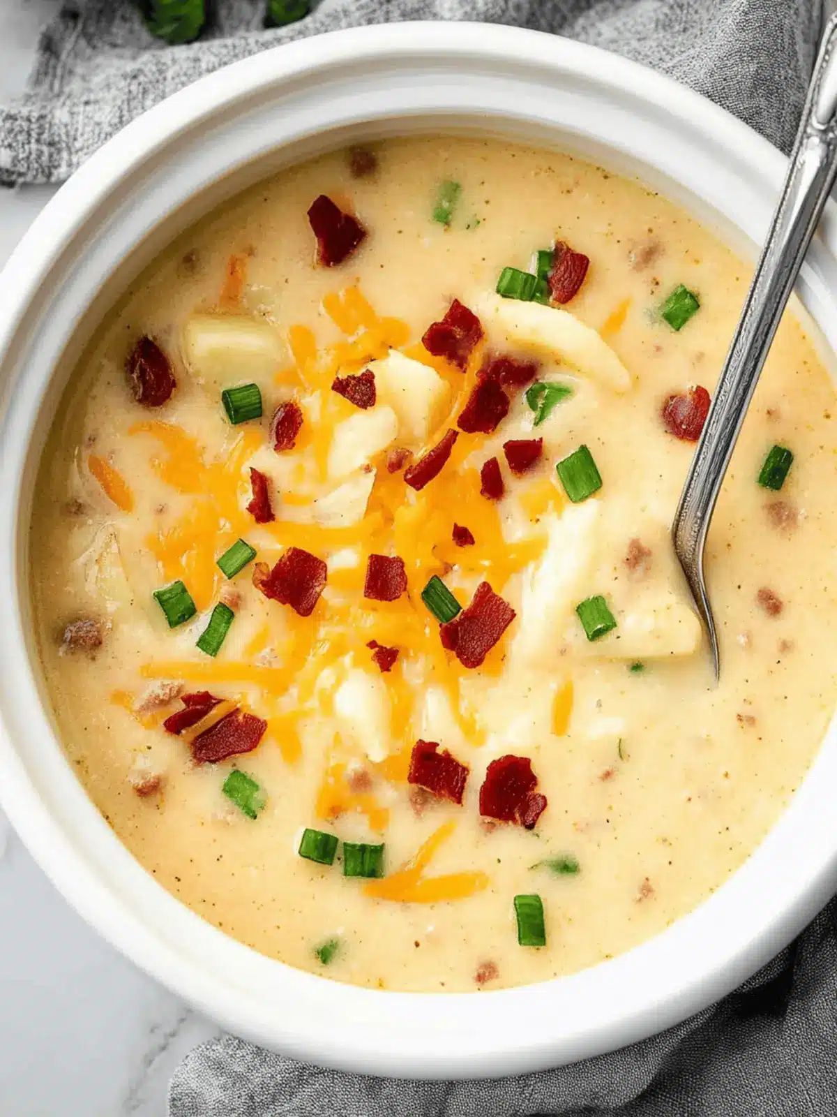 Crockpot Loaded Potato Soup: Comfort in Every Spoonful 4 Crockpot Loaded Potato Soup