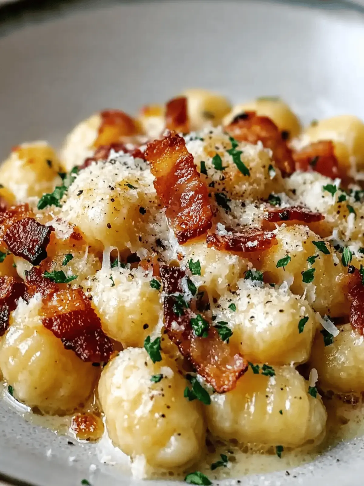 Gnocchi Carbonara with Bacon & Parmesan for Cozy Family Nights 2 Gnocchi Carbonara with Bacon & Parmesan