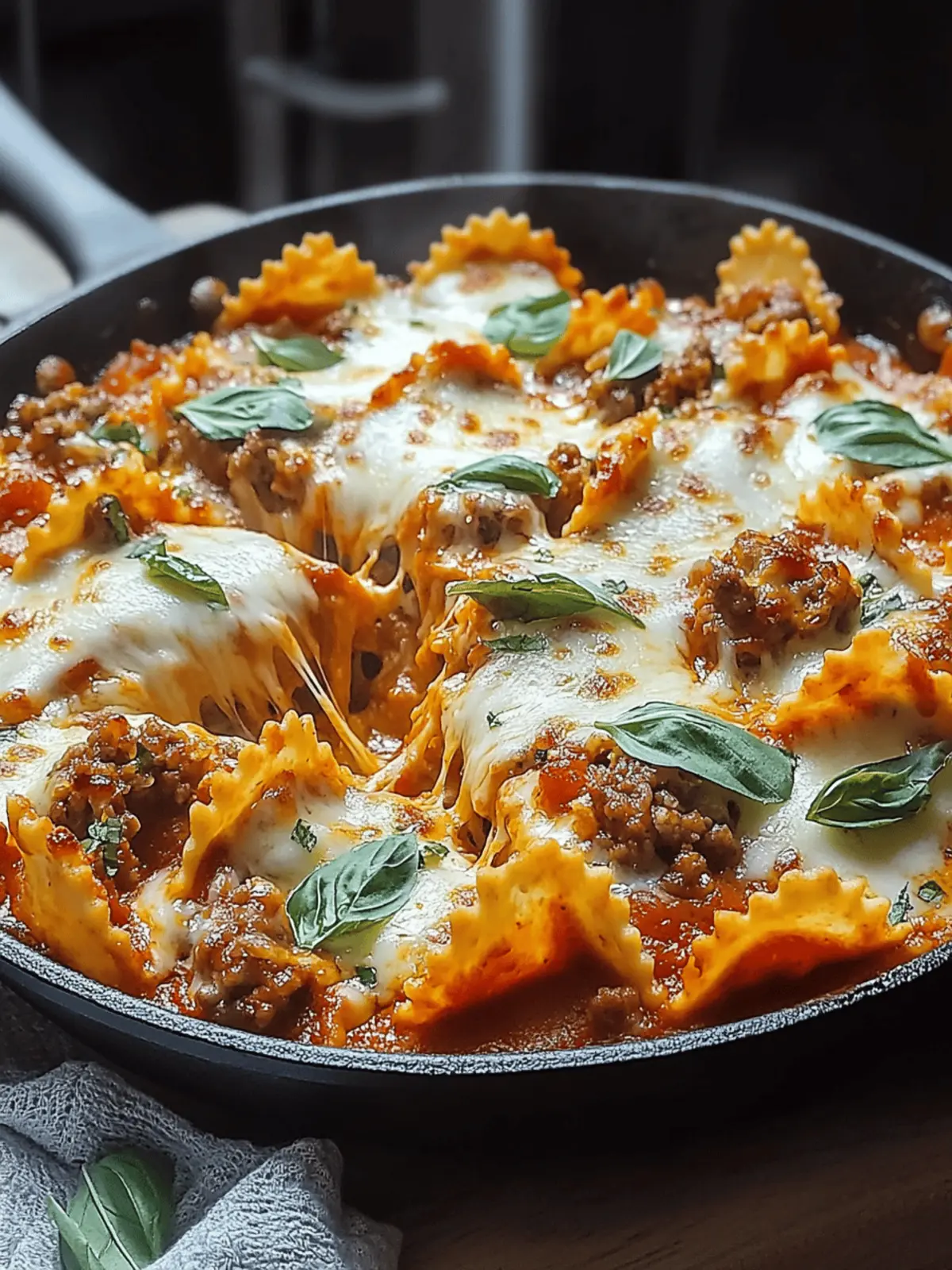 Easy Pizza Lasagna Skillet Bake for Family Fun Nights 4 Pizza Lasagna Skillet Bake